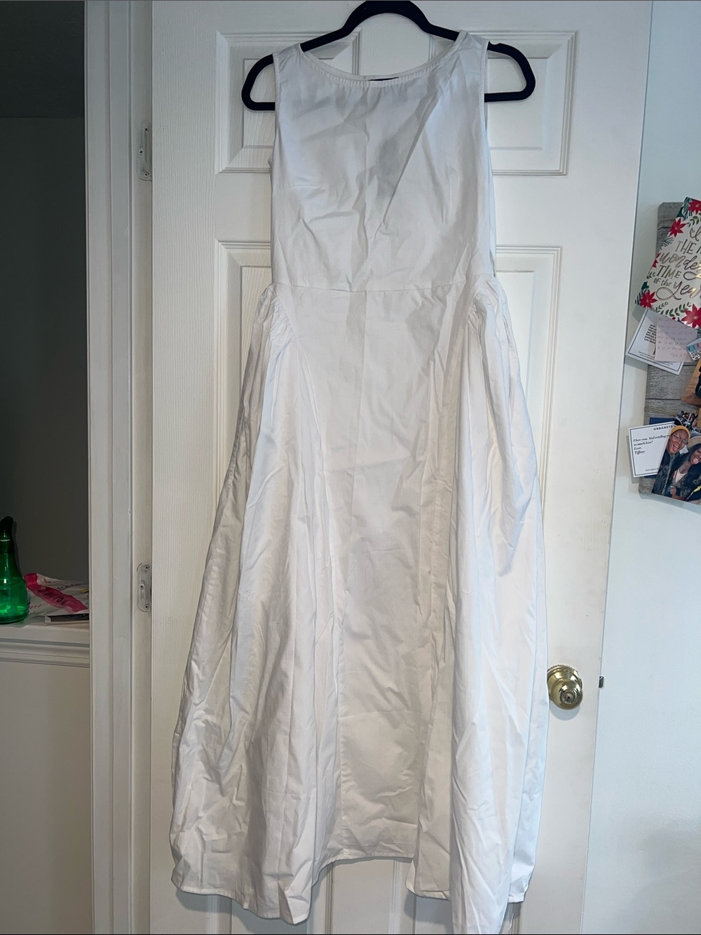 PrettyLittleThing Classic Sleeveless White A-Line Dress
